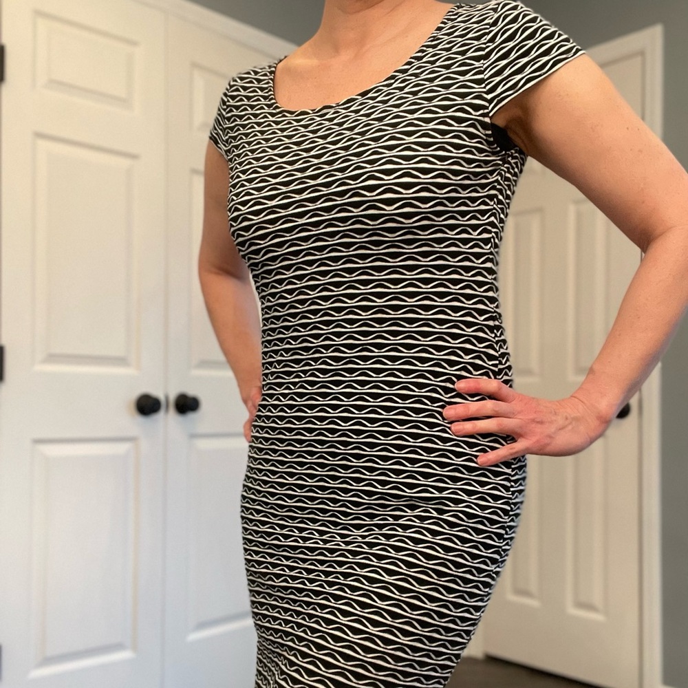 Sharagano geometric pattern dress